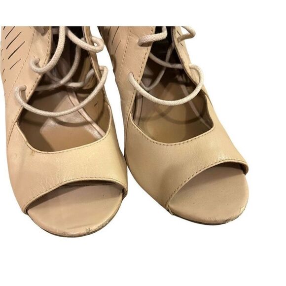 Report Signature Tan Peep-Toe Wedge Ankle Boots - Picture 2 of 6